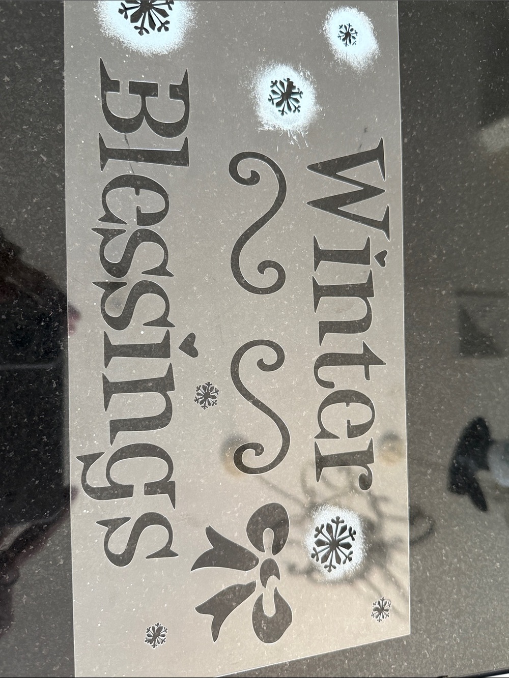Listing Ivanamoore487 Winter Blessings Decorative Wall Sign - White